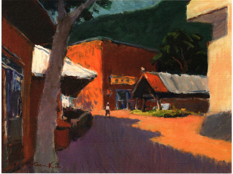 여름날의 산촌 (oil on canvas 72.7 x 60.6cm 2006)