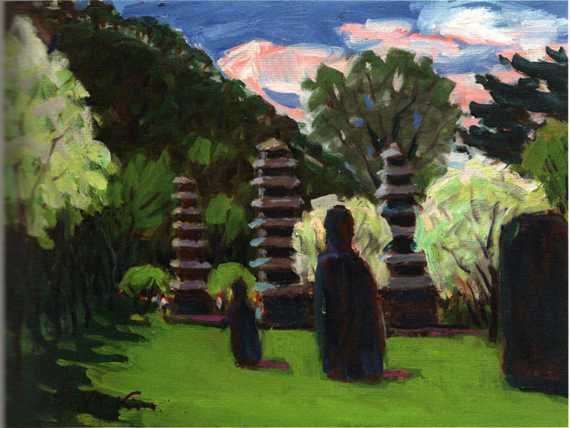 운주사의 봄날 (oil on canvas 53 x 40.9cm 2015)