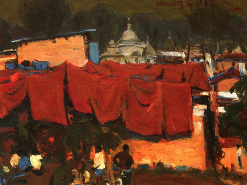 카트만두에서 (oil on canvas 65.1 x 53cm 1994)