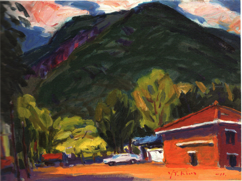盛夏의 笠岩山 (oil on canvas 53 x 45.5cm 2011)