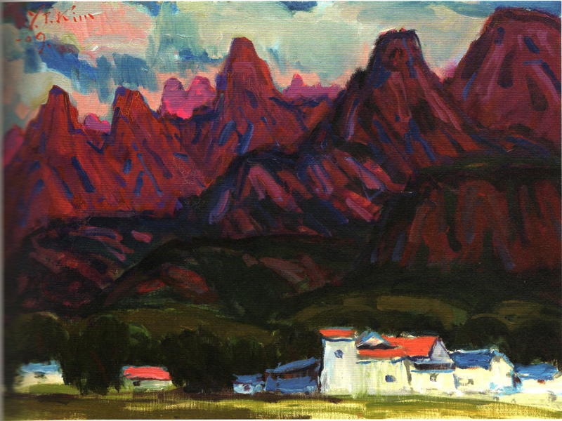 월출산 B (oil on canvas 65.1 x 53cm 2009)