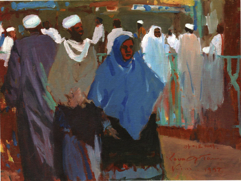 카이로에서 (oil on canvas 53 x 45.5cm 1997)