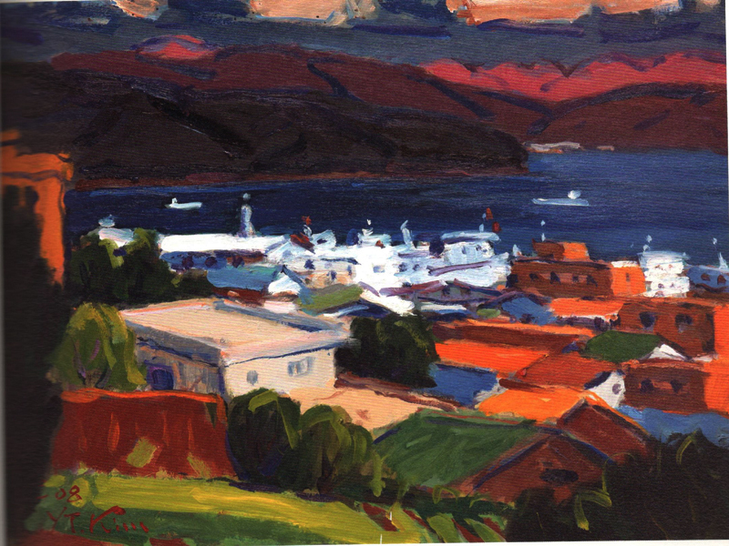 마량항 정경 (oil on canvas 65.1 x 53cm 2008)