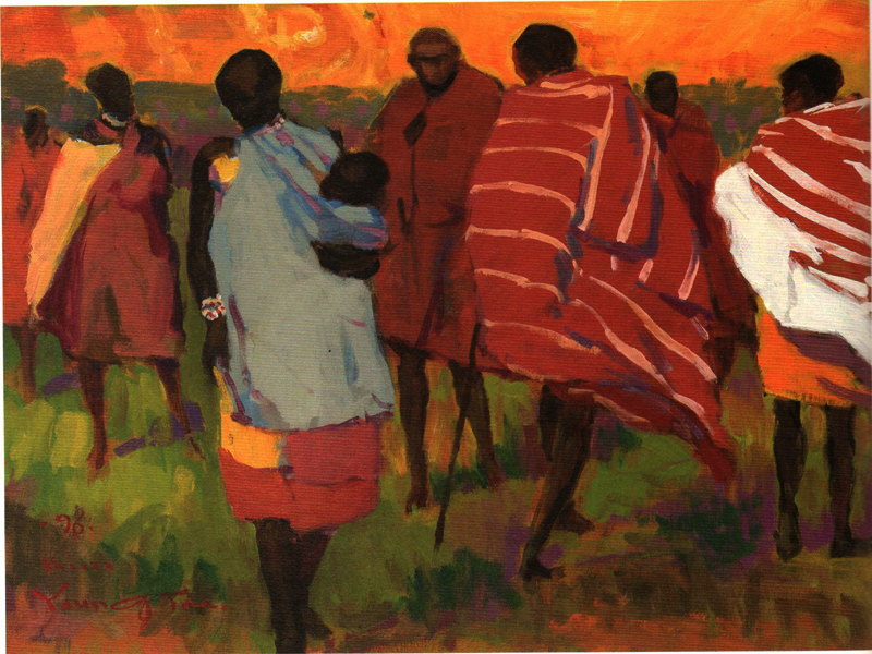 마사이族 (oil on canvas 53 x 45.5cm 1996)