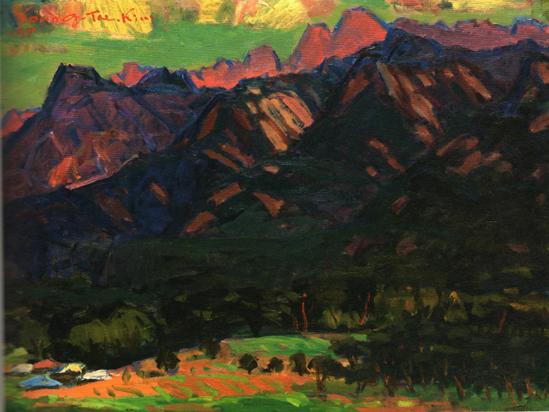 월출산 소견 (oil on canvas 72.7 x 60.6cm 1997))