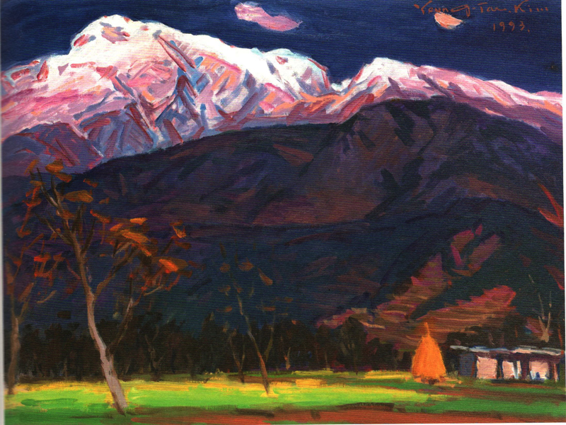 월출산 인상 (oil on canvas 72.7 x 60.6cm 1993)