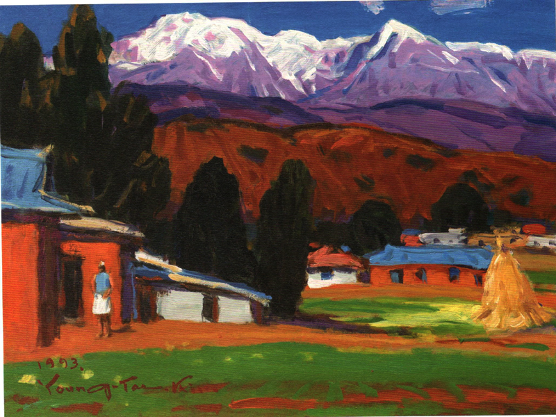 히말라야가 보이는 곳 (oil on canvas 53 x 45.5cm 1993)